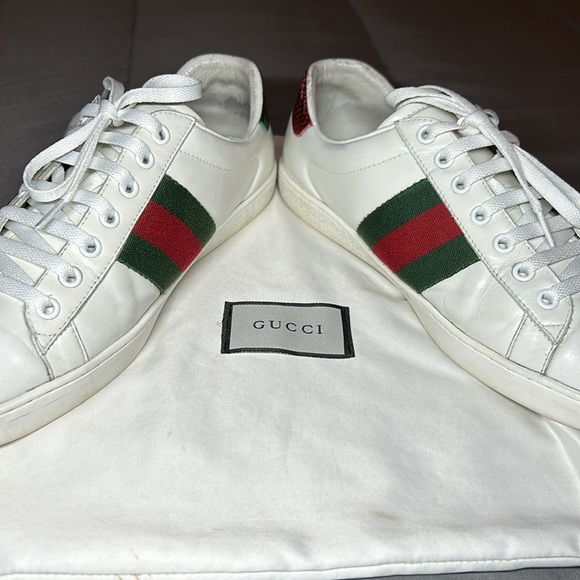 Gucci Ace Embroidered Snake men’s Sneakers. Size US 10. - Picture 4 of 15